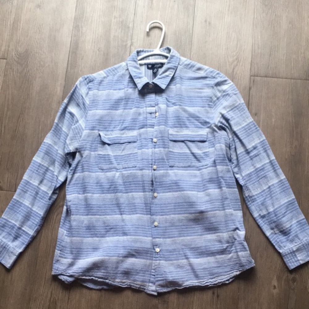 Gap button down blue top